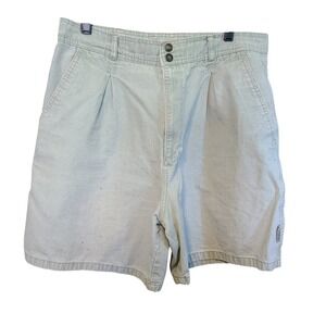 VTG 90's 100% Cotton Shorts Mens 31" Waist Double High Rise Waistband Skater